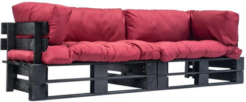 2-piece garden seating set made of red pine pillows 277419 277419 - Garden Furniture - Main image