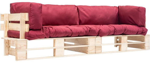 2-piece garden seating set made of red pine pillows 277485 277485 - Garden Furniture - Main image