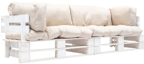 2-piece garden seating set made of pine sand cushions 277384 277384 - Garden Furniture - Main image