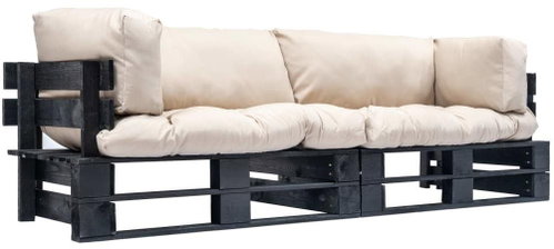2-piece garden seating set made of pine sand cushions 277417 277417 - Garden Furniture - Main image