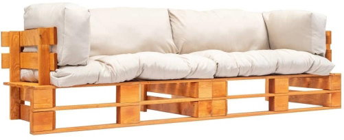 2-piece garden seating set made of pine sand cushions 277450 277450 - Garden Furniture - Main image