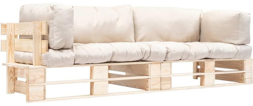2-piece garden seating set made of pine sand pillows 277483 277483 - Garden Furniture - Main image