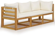 3-piece garden sofa cream cushion solid acacia 3057638 3057638 - Garden Furniture