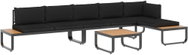 4-piece garden corner sofa with aluminum cushions and WPC 48653 48653 - Garden Furniture