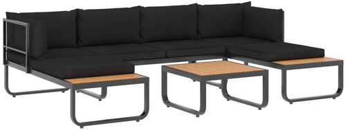 4-piece garden corner sofa with aluminum cushions and WPC 48654 48654 - Garden Furniture - Main image