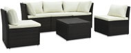 4-piece garden sofa with cushions polyratt brown 47810 47810 - Garden Furniture