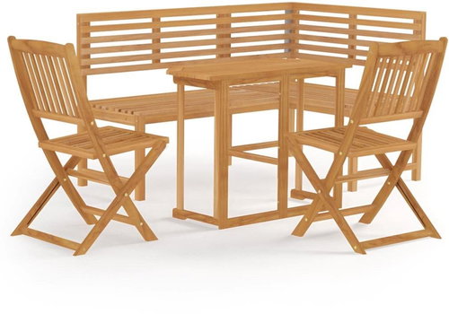 4dílný bistro set masivní akáciové dřevo 3057864 - Zahradní nábytek - Main image