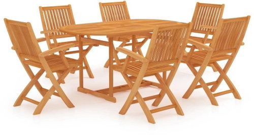 7dílný zahradní jídelní set masivní teakové dřevo 3059536 - Zahradní nábytek - Main image
