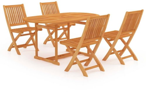 5dílný zahradní jídelní set masivní teakové dřevo 3059537 - Zahradní nábytek - Main image