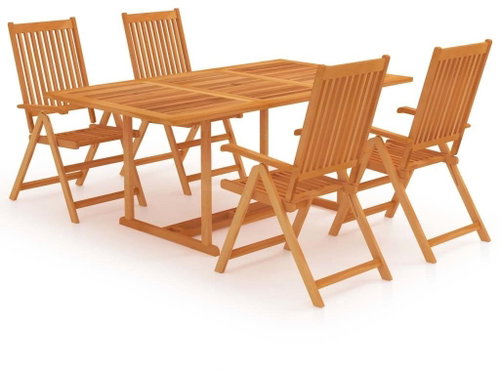 5dílný zahradní jídelní set masivní teakové dřevo 3059539 - Zahradní nábytek - Main image