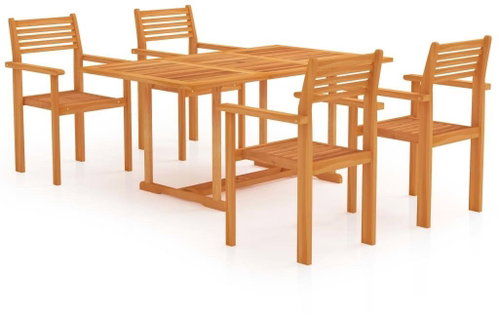 5dílný zahradní jídelní set masivní teakové dřevo 3059547 - Zahradní nábytek - Main image