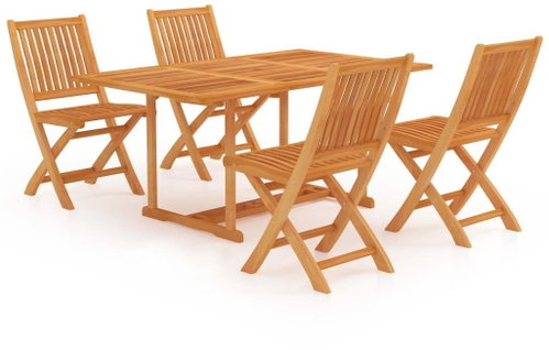 5dílný zahradní jídelní set masivní teakové dřevo 3059551 - Zahradní nábytek - Main image