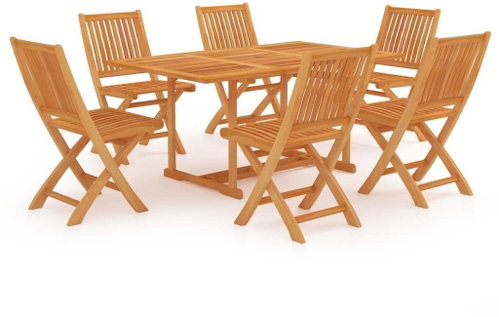7dílný zahradní jídelní set masivní teakové dřevo 3059552 - Zahradní nábytek - Main image