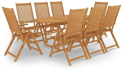 9dílný zahradní jídelní set masivní teakové dřevo 3059554 - Zahradní nábytek - Main image