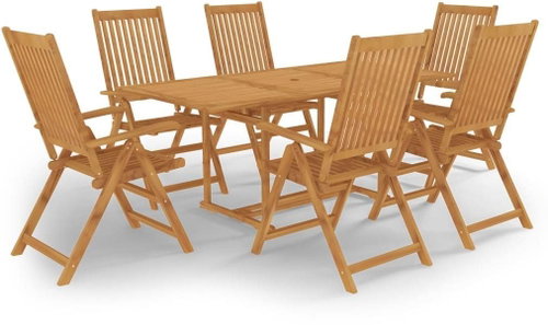 7dílný zahradní jídelní set masivní teakové dřevo 3059565 - Zahradní nábytek - Main image