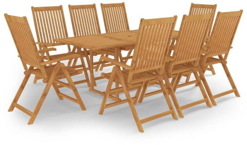9dílný zahradní jídelní set masivní teakové dřevo 3059566 - Zahradní nábytek - Main image