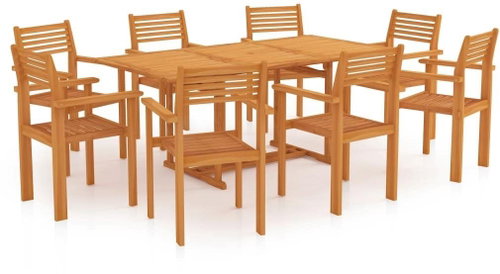 9dílný zahradní jídelní set masivní teakové dřevo 3059574 - Zahradní nábytek - Main image