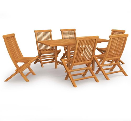 7dílný zahradní jídelní set masivní teakové dřevo 3059594 - Zahradní nábytek - Main image