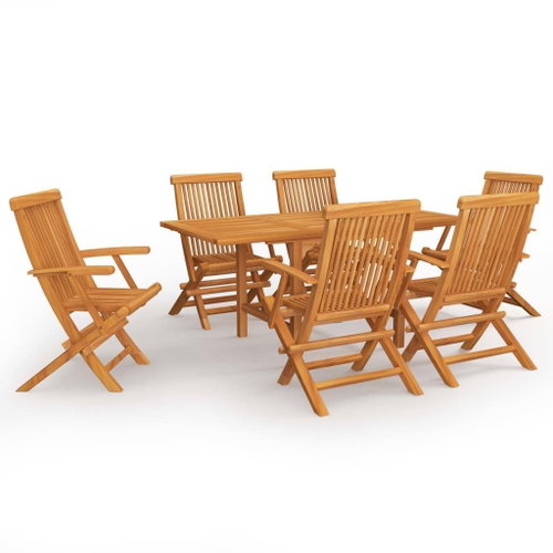 7dílný zahradní jídelní set masivní teakové dřevo 3059596 - Zahradní nábytek - Main image
