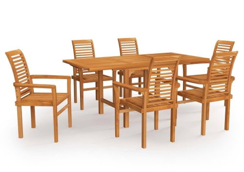 7dílný zahradní jídelní set masivní teakové dřevo 3059598 - Zahradní nábytek - Main image