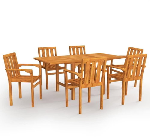 7dílný zahradní jídelní set masivní teakové dřevo 3059600 - Zahradní nábytek - Main image