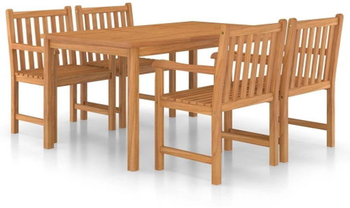 5dílný zahradní jídelní set masivní teakové dřevo 3059935 - Zahradní nábytek - Main image