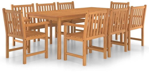 9dílný zahradní jídelní set masivní teakové dřevo 3059948 - Zahradní nábytek - Main image