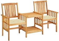 Záhradné stoličky s čajovým stolíkom a poduškami masívna akácia 3061292 - Záhradný nábytok