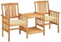 Záhradné stoličky s čajovým stolíkom a poduškami masívna akácia 3061292 - Záhradný nábytok