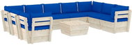 10dílná zahradní sedací souprava z palet podušky smrkové dřevo 3063634 - Zahradní nábytek