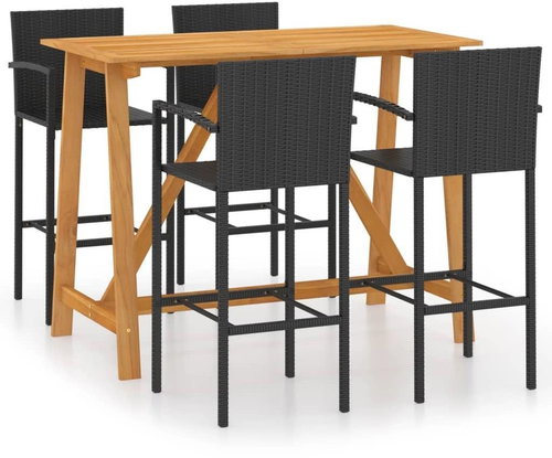 5dílný zahradní barový set černý 3067969 - Zahradní nábytek - Main image