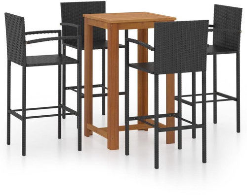 5dílný zahradní barový set černý 3067988 - Zahradní nábytek - Main image