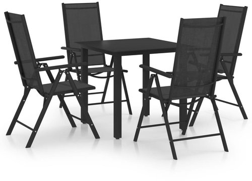 5dílný zahradní jídelní set hliník černý 3070631 - Zahradní nábytek - Main image