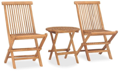 3dílný skládací zahradní jídelní set masivní teakové dřevo 315453 - Zahradní nábytek - Main image