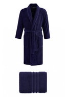 Soft Cotton Pánský župan Premium v dárkovém balení s ručníkem, tmavě modrý, M - Bathrobe