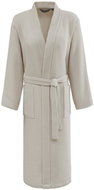 Soft Cotton Waffle unisex robe Pique, light beige, L - Bathrobe
