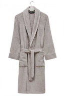 Soft Cotton Modal Deluxe unisex bathrobe, light grey - Bathrobe