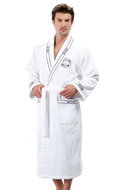 Soft Cotton - Luxury men's robe Marine man in gift box, white - Bathrobe