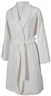 Soft Cotton - Women's short robe Selya, cream, M - Bathrobe
