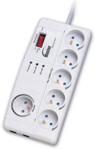 SOLID 918J 5+1 master white 2m - Surge Protector  - Main image