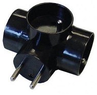 SOLID hub for 3 socket black 3x 230V/10A - Splitter 