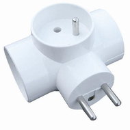 SOLID hub for 3 socket white 3x 230V/10A - -
