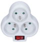 Splitter  Solight Socket Splitter with switch 3x 10A/230V white - Rozbočovač