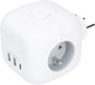 Splitter  Solight cube, 3x 16A + USB A+C charger 17W, white, switch - Rozbočovač