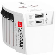 SKROSS MUV USB A+C univerzálny do 150 krajín - Cestovný adaptér