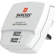 SKROSS USB UK, 2400mA, 2x USB výstup - Power Adapter