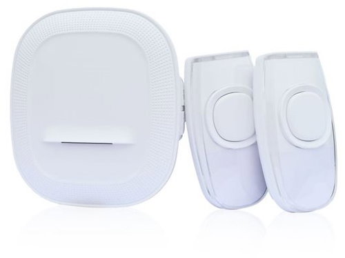 Solight Wireless Doorbell, 2 Buttons, Socket, 200m, White - Doorbell - Main image