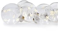 Set LED-Weihnachtskugeln mit Sternen, Größe 8 cm, 6 Stück, 30 LED, Timer, Tester, 3xAA - Weihnachtsbeleuchtung