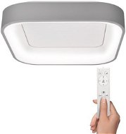 Stropné svietidlo Solight LED, stropné svetlo štvorcové Treviso, 48 W, 2 880 lm, stmievacie, diaľkové ovládanie, sivé - Stropní světlo