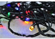 LED vonkajšia vianočná reťaz, 50 LED, 5 m, prívod 3 m, 8 funkcií, časovač, IP44, viacfarebná - Vianočná reťaz